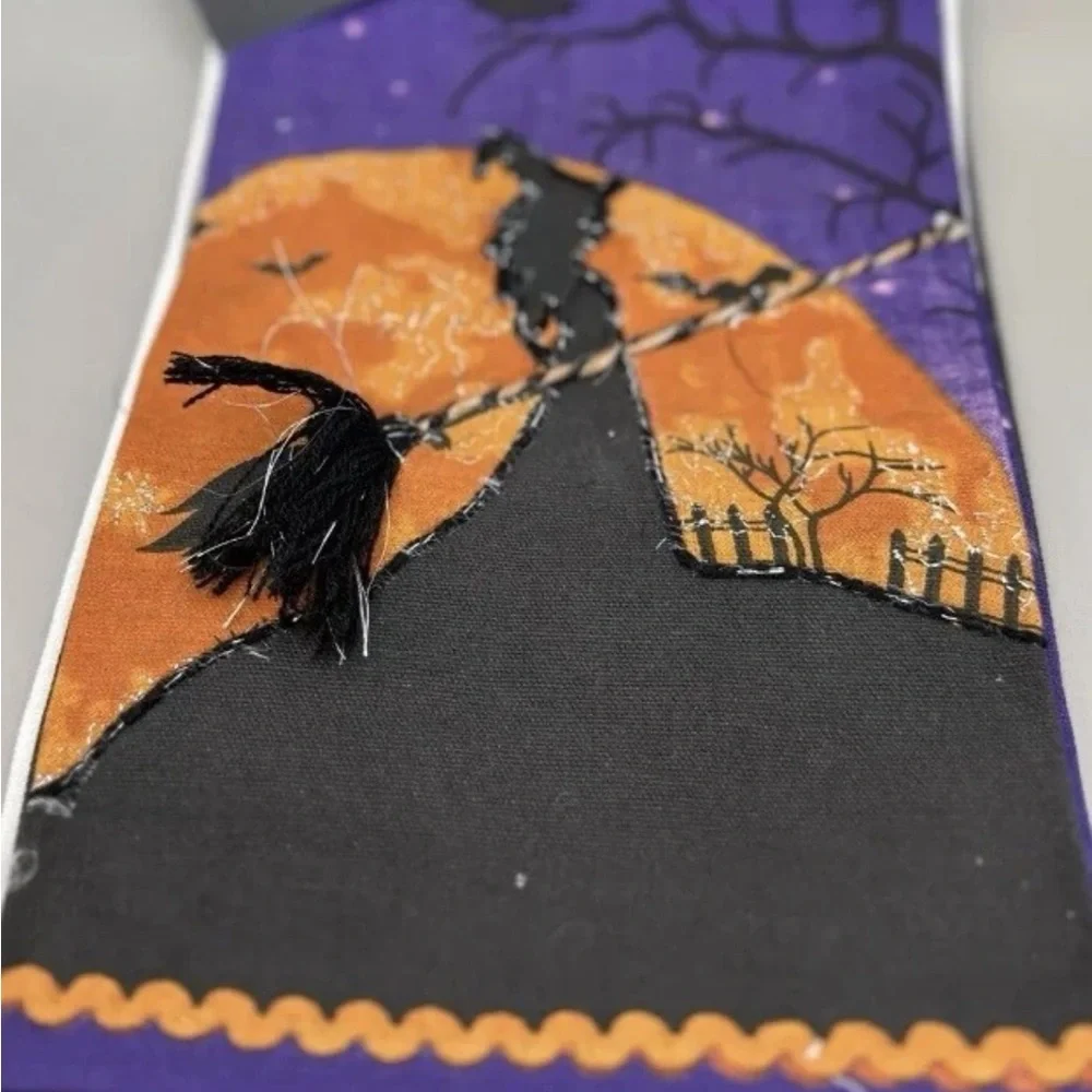Rachel Zoe Halloween Kitchen Towel - Purple and Orange